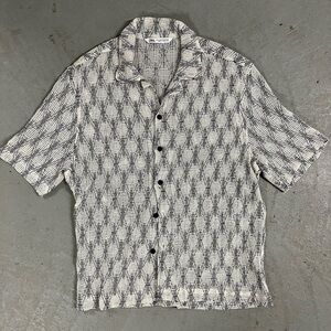 Zara Crochet Short Sleeve Shirt